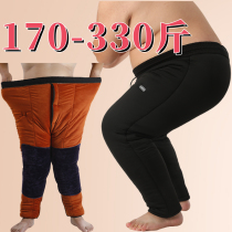 Fat-up mens cotton pants extra large size large size thick fat loose winter warm pants middle-aged and elderly people