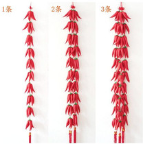 Wedding celebration Festive decoration New house small pepper skewer simulation big red pepper pendant Wall pendant New Years goods Spring Festival housewarming