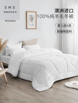 High-end light and luxurious 100 pure wool by Australian imported wool antibacterial warm double thickened by a core full cotton winter quilt