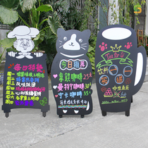 Creative cat shape vertical small blackboard pet shop cafe clothing store bar style decoration advertising board