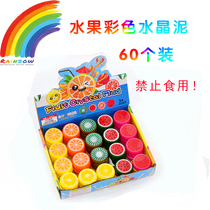 Six colors of fruit 60 into crystal pull pearl clay creative transparent jelly mud diy hand toy