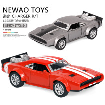 Alloy Model 1:32 Dodge war horse car with sound and light open door back Force simulation model cross-border