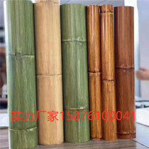 Bamboo wood grain aluminum alloy hollow round pipe new ceiling material imitation bamboo pipe restaurant partition modeling 3003