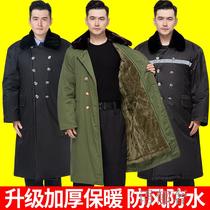 Army cotton coat green men winter thick long security cotton clothing cold storage cold protection labor insurance work clothes cotton jacket