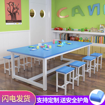 Educational institution table and chairs Childrens reading area tables Kindergartens table Training painted benches for handmade tables