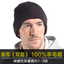 US Military Version Original Product Thickened double wool wool line hat Army fan tactics for training hat autumn and winter mens ear warm