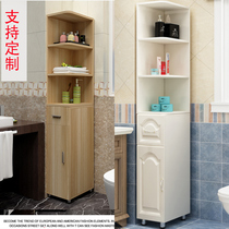 Corner triangle cabinet bathroom side cabinet cabinet storage cabinet narrow cabinet storage custom bookcase seam storage cabinet floor side cabinet