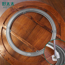 Wooden table high load-bearing cold-rolled steel table turntable household round table turntable base bearing wooden marble track