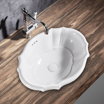 Toilet retro basin classical semi-embedded wash basin American table Basin Deep Bottom Wash Basin ceramic sink