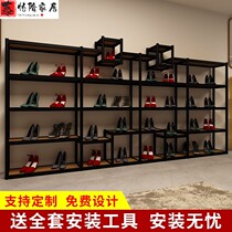 Shoe shop shoe rack shoes display rack shelf display rack shop clothing store childrens shoes Net red bag display cabinet landing