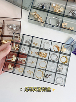 Jewelry box Jewelry earrings necklace earrings hair accessories hairclip ring storage box anti-oxidation transparent small box