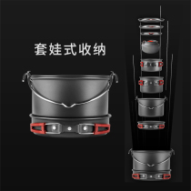 BRS Outdoor Camping Picnic Pot Set Portable Camping Equipment Non-stick Pot Set Field Cookware Set Wok Teapot