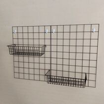 Grid photo wall hanging basket small hanging basket mesh basket square rack display rack upper hanging basket tray Tray storage