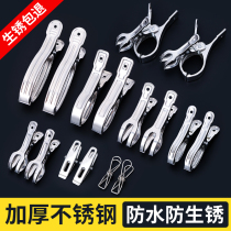  Large clip Stainless steel clothes drying quilt clip Clothes clip Large fixed clothes drying windproof clip hanger household