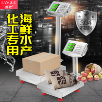 Full stainless steel 304 electronic scale 100kg electronic weighing platform scales 300kg e-desk called waterproof seafood exclusive