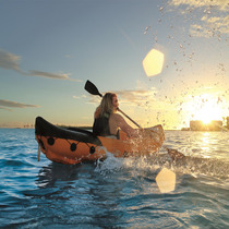 Bestway Single double kayak Inflatable boat Assault boat Fishing boat Rubber boat Folding single wood