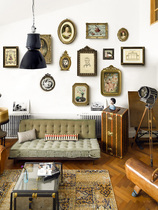 European-style light luxury retro photo wall living room bedroom niche art decoration painting combination background wall photo frame hanging picture