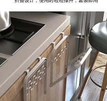 Foldable cabinet door hanging garbage bag rack hook kitchen plastic bag rack classification trash can bracket