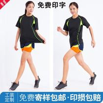 Couple track and field suit suit men and women marathon running fitness training clothes custom body test field e trail sportswear