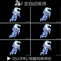 With channel astronaut static animation video material astronauts beckon aerospace technology film and television packaging material