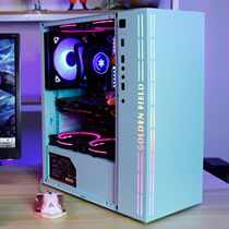 Jinhe Tian Ice Soul Blue computer case Desktop tempered glass diy water-cooled game pink host empty box atx