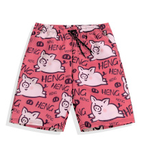  Loose five-point beach pants men and women tide seaside resort water park quick-drying couple suit swimming trunks pig shorts