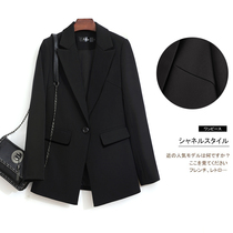 Black Suit Jacket Woman Spring Autumn Fashion Body Display Slim Commute Temperament 100 Hitch Superior Feel Fried Street West Suit Suit
