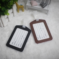 Customized PU luggage tag leather witness set travel boarding pass consignment identification tag luggage tag