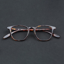 Transparent glasses myopia men retro glasses frame Japanese handmade glasses frame black frame plate eye frame mirror 705