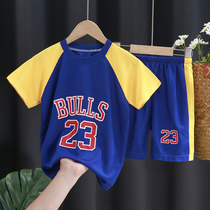 Children Short Sleeve Suit Basketball Suit Summer Boy Short Sleeve Shorts Sports Suit Baby Two Pieces Girl Speed Dry Clothes