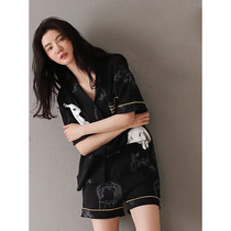  Bunny is so cute~Classic version of pajamas womens summer pure cotton Korean short-sleeved thin home service suit