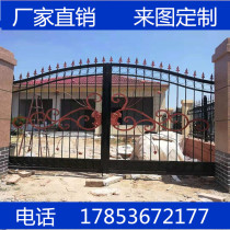 Iron gate courtyard door country wall fence door home outdoor villa gate double door Iron Gate