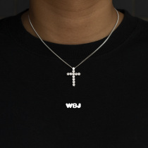 WBJ custom jewelry buckle-free Cross s925 silver gold-plated sterling silver necklace silver jewelry handmade inlay