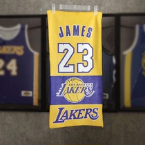 Lakers James Curry Basketball towel Gym sweat-wiping sweat-absorbing big towel Bath towel sweat towel square towel