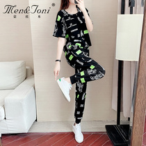 Montomi Sports Suit Women Fashion 2022 Summer New Loose Ocean Harbor Wind Black Casual Two Sets