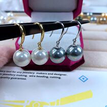 S925 Sterling Silver Womens Classic Mother Shell Bead Hook Earrings Natural Seawater Bead Earrings Earrings Non-Cultured Pearls