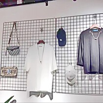Mesh grid barbed wire mesh black supermarket shelf hanging net rack iron mesh grid subnet wall display rack