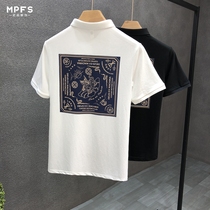 Brand Men Short Sleeve T-shirt Summer Thin style Body Trend Printed over clothes White Paul polo shirt