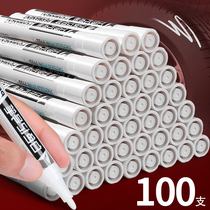 Ruixiang white marker Industrial non-fading quick-drying paint pen Waterproof thick head woodworking special big head pen Large tire pen Mark oily signature pen Student art painting highlight pen