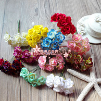 DIY handmade fabric flowers Fake flowers Simulation flowers Wedding with flowers Happy box Straw hat decorative flowers 2 new roses