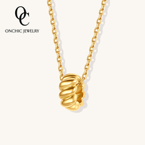 Onchic 18K gold ring necklace lightly luxury designing the festival gift of the festival chain of the festival of the chain