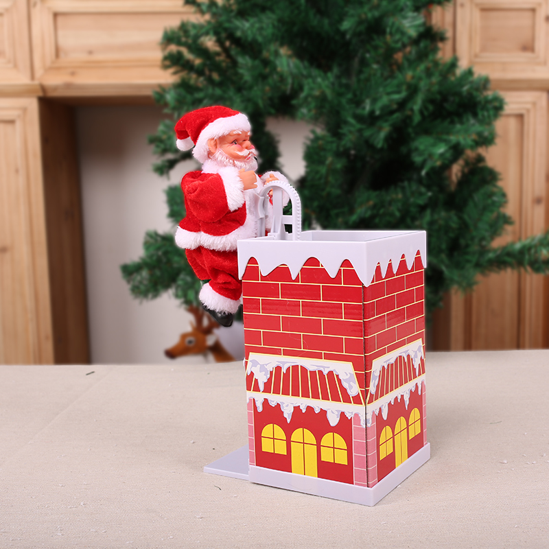 クライミングロープサンタ煙突クリスマスクリエイティブ電気おもちゃ新年家の装飾ペンダントクリスマスギフト