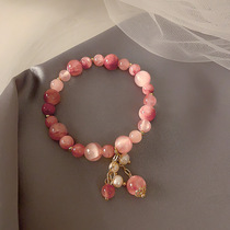 2020 new original design natural crystal stretch bracelet Korean strawberry crystal buddha girl bracelet bracelet