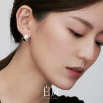 Bailan origami 925 silver earrings womens original simple temperament earrings spring and summer niche design earrings ED2701