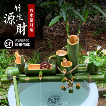 Bamboo filter water flow device interior decoration large oxygen bubble jewelry suspension large with decorative water pump