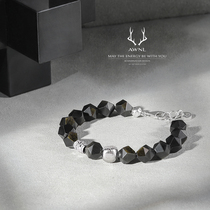 AWNL Golden Yao stone M meteorite blessing transfer bracelet male niche ins simple to send boyfriend Tanabata birthday gift