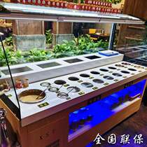 Hot Pot restaurant self-service seasoning table commercial stainless steel display cabinet disinfection cabinet seasoning table dipping cabinet sauce Table Customization