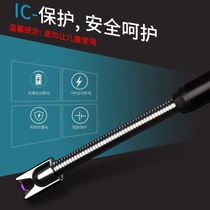 Long handle lighter Gas stove igniter Pulse ignition rod Long mouth rechargeable lighter Bendable hose USB
