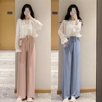 White sunscreen cardigan with wide leg pants two sets of gentle ethos superior sweetness and casual fashion suit