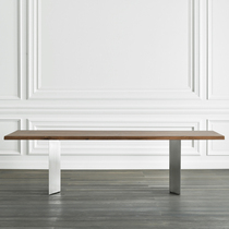 Nordic solid wood retro long table modern simple creative office negotiation large Workbench conference room desk